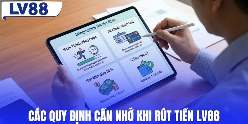 Các quy định cần nhớ khi rút tiền LV88