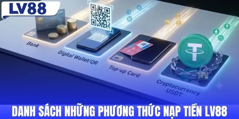 Danh sách những phương thức nạp tiền LV88